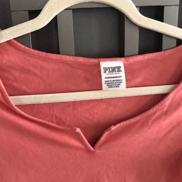 Vintage PInK Victoria’s Secret  coral peach long sleeve bodysuit 80s 90s - Picture 5 of 5